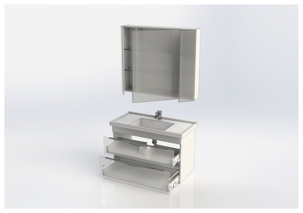 Мебель для ванной Aquanet Эвора 100 белый 00184566 - Вид №5