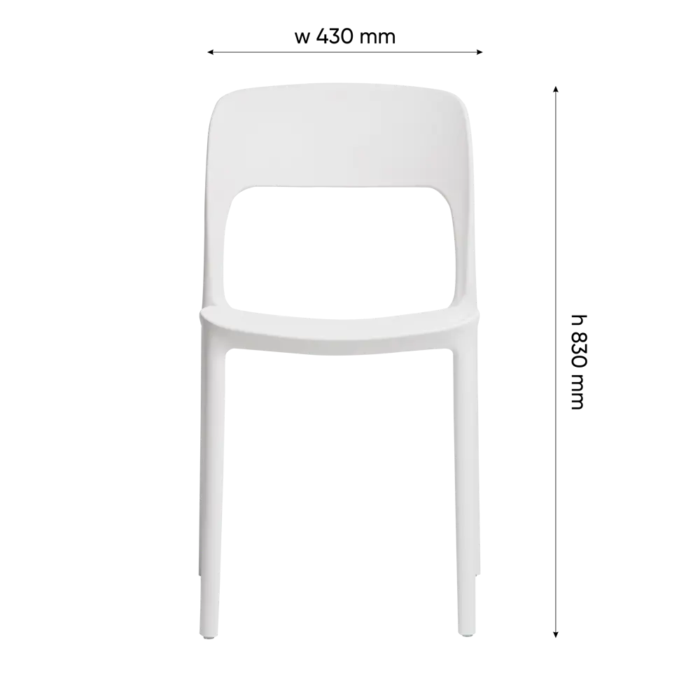 Стул Sedara 45x83x56 см полипропилен цвет белый Santreyd STLM-2083245 - Вид №4
