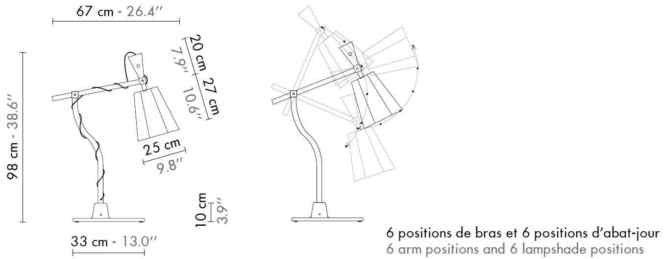 designheure Регулируемая настольная лампа Luxiole L98lmo - Вид №5