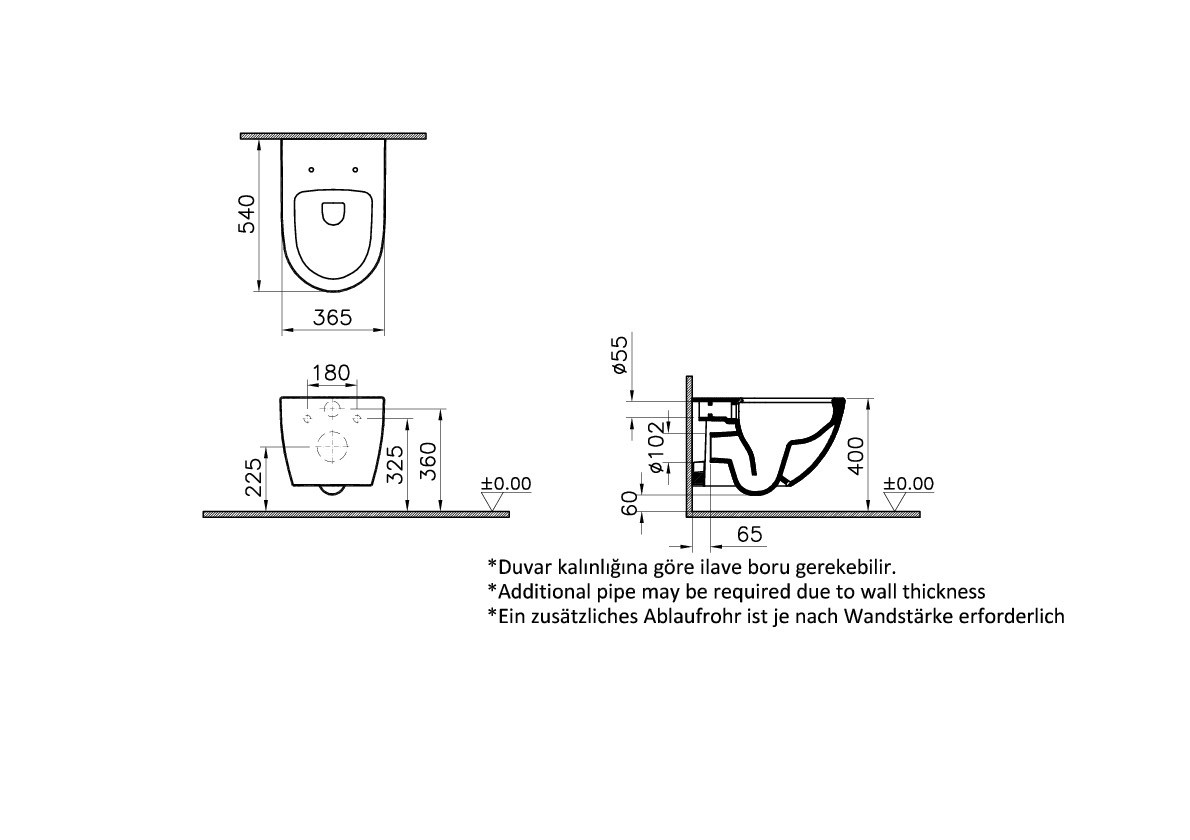 7748B003-0075 Биде Vitraglobal Sento - Вид №1