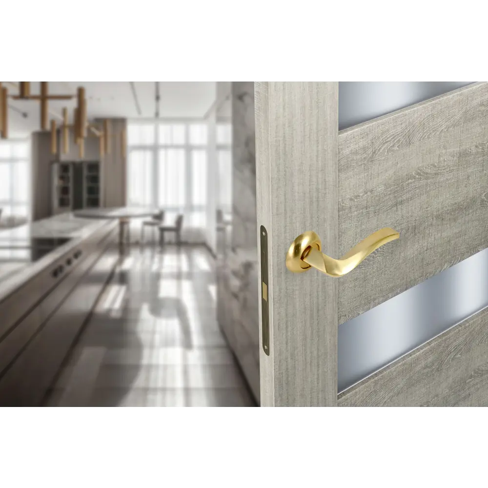 Дверные ручки EDSON EDS-36H-R1 золотые для межкомнатных дверей 85170620 STLM-0059419 - Вид №6