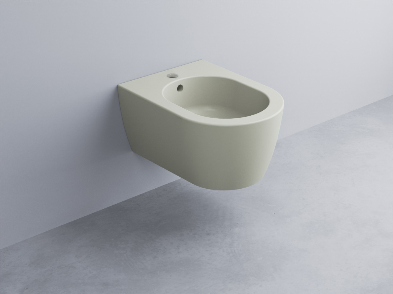 SMBSR-PM Биде подвесное с одним отверстием под смеситель, в комплекте с крепежами Mini 48 cielo Smile Ceramica Cielo