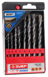 Набор сверл ЗУБР "ЭКСПЕРТ" 29140-H8_z01 6615560