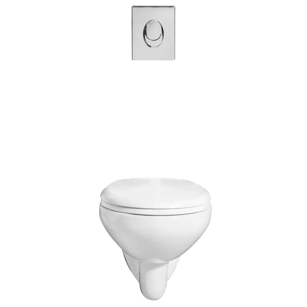 Комплект инсталляция Grohe Solido 5в1 39418000 с унитазом безободковым и кнопкой 81933256 STLM-2140308 - Вид №3