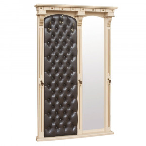 11151 Настенная прихожая с зеркалом Тауэр 7 Айвори Шоколад BOGACHO