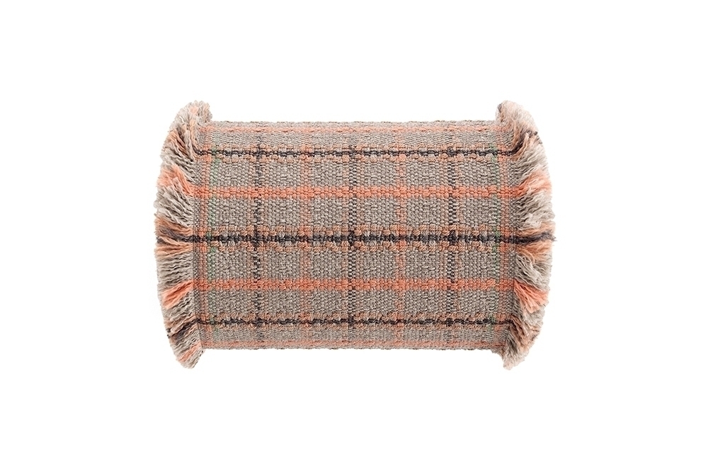 070656 Подушка-ролл GL Tartan terracotta большая GAN Garden Layers - Вид №2