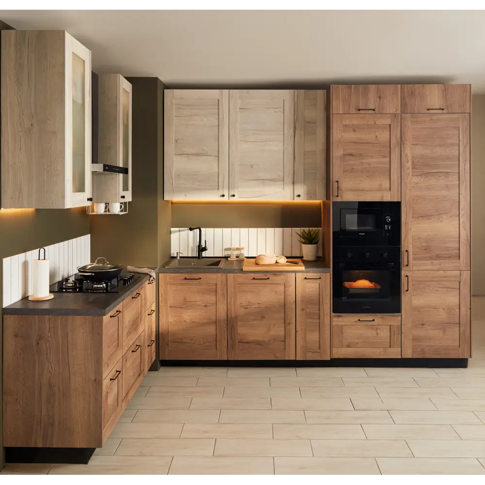 Фасад кухонный DELINIA ID Касли 39.7×102.1 см в цвете светлое дерево 86880995 STLM-0871735 - Вид №11