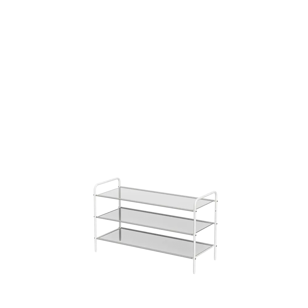 Подставка для обуви Spaceo 90x55x35 см металл/текстилен цвет белый STLM-2038747 - Вид №3