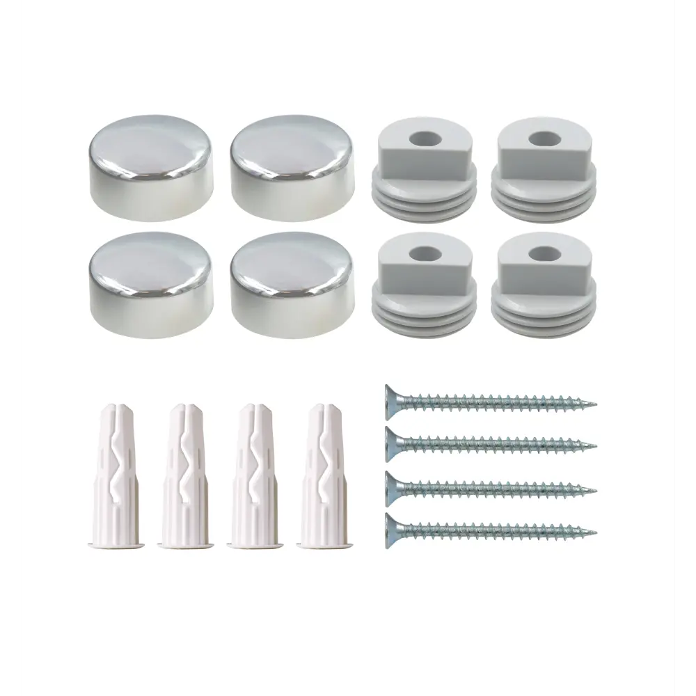 Крепление для зеркала 18 мм металл/пластик гладкое цвет хром 4 шт ЕВРОПАРТНЕР STLM-2020986