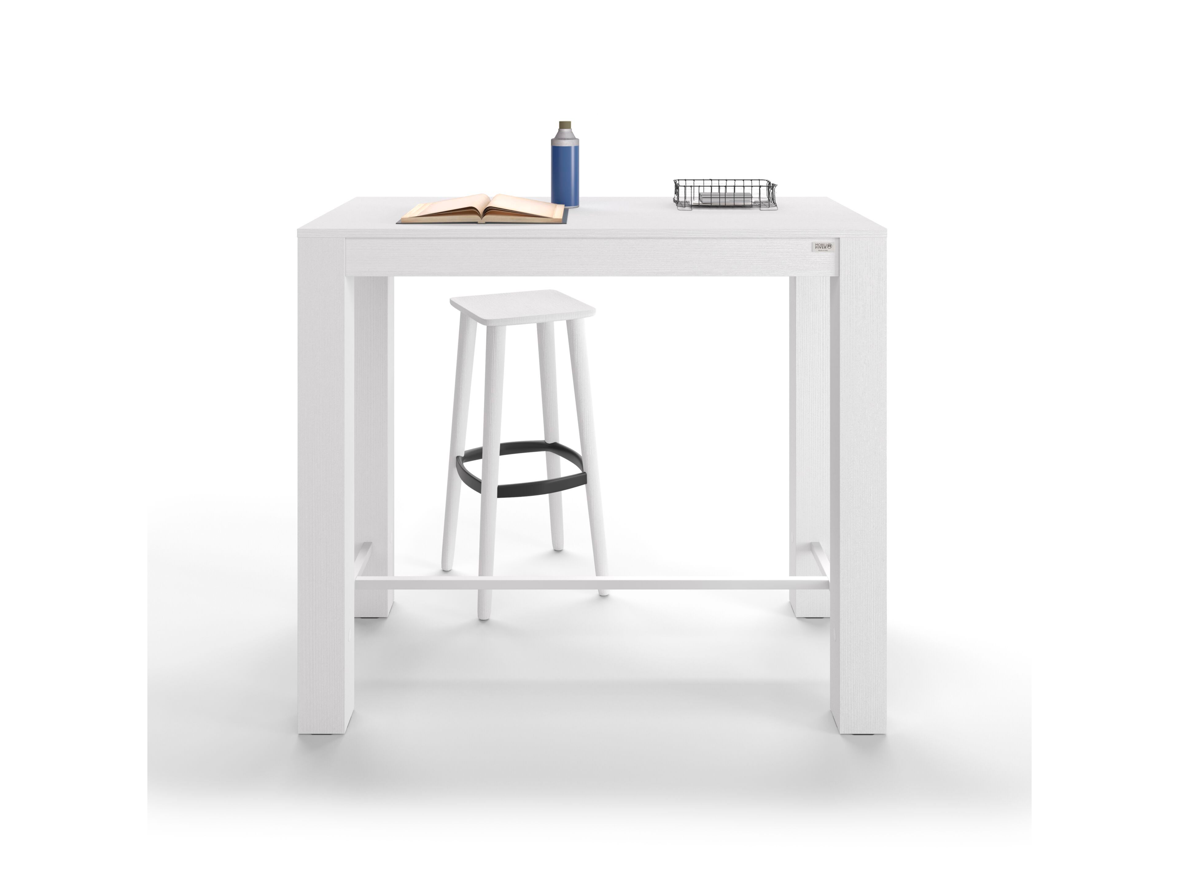 Высокий прямоугольный стол из белого ясеня Mobili Fiver Rachele ARCH-00106952 - Вид №1