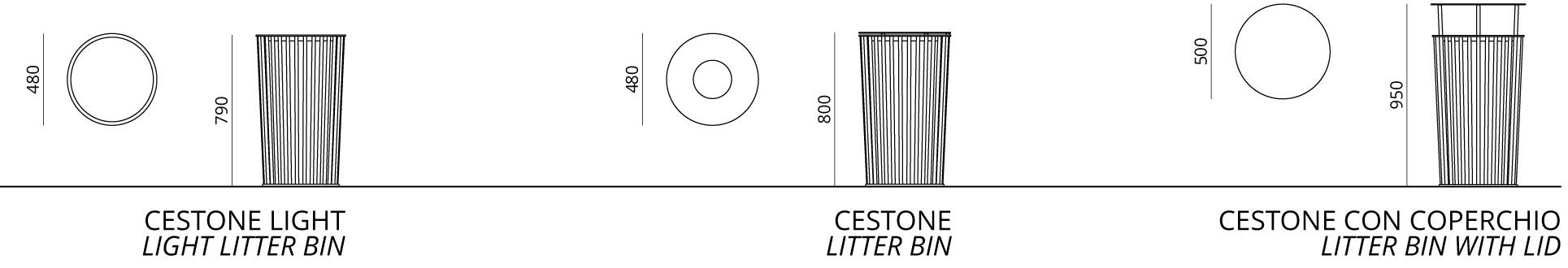 Urbantime Урна для мусора уличная металлическая с крышкой Zeroquindici.015 sun-id-1415142 - Вид №4