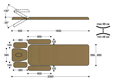 F1E2 Массажный стол heliox f1e2 Heliox  - Вид №3