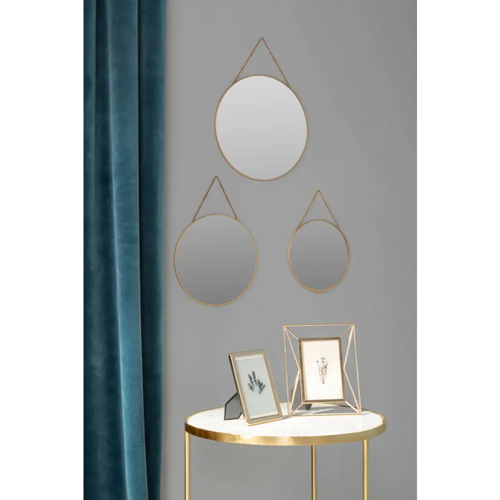 Зеркало декоративное круглое на цепочке цвет золотой 3 шт. 82471857 STLM-2004083 Santreyd  - Вид №4