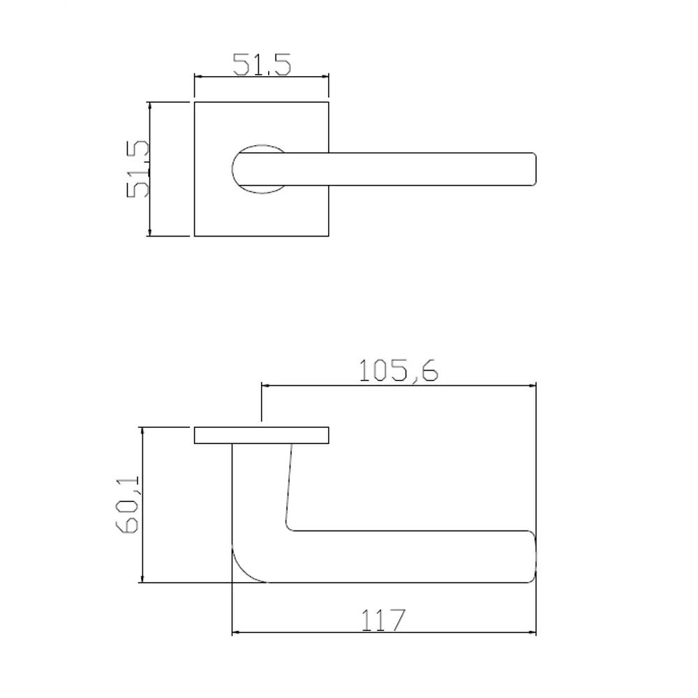 Дверные ручки EDSON EDS-123H-Q2 в элегантном черном исполнении 85170398 STLM-0059394 - Вид №4