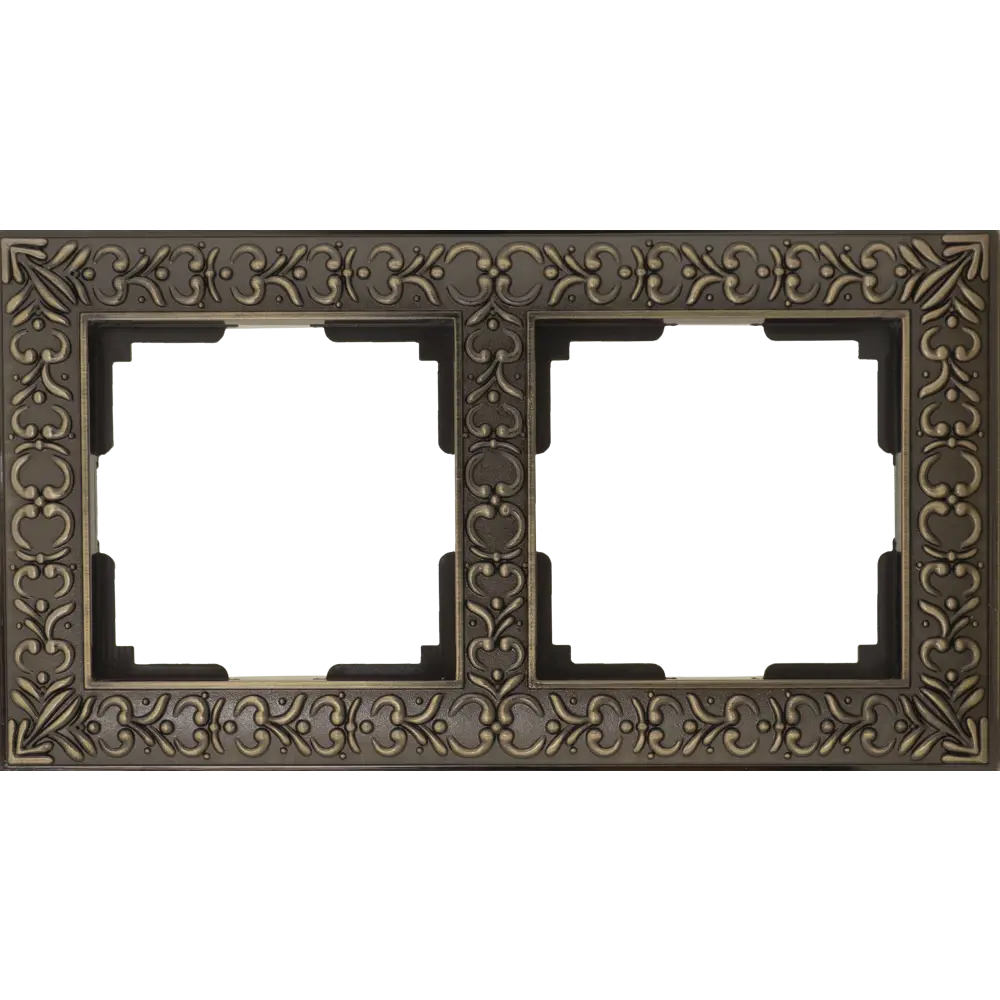 Рамка для розеток и выключателей Werkel Antik 2 поста, цвет бронза STLM-2121636
