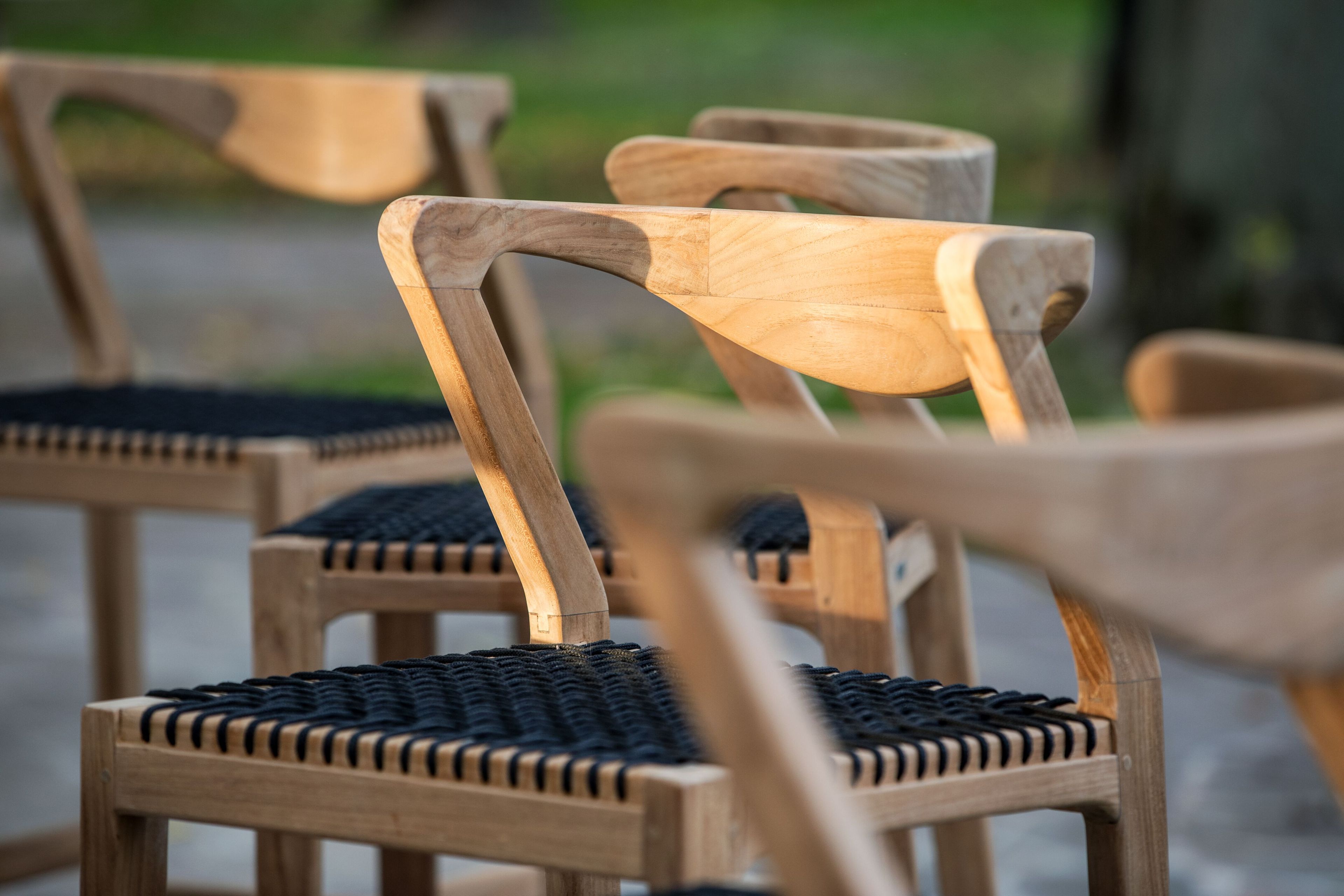 Высокий барный стул из тикового дерева со спинкой cbdesign Ким ARCH-00012053 - Вид №6