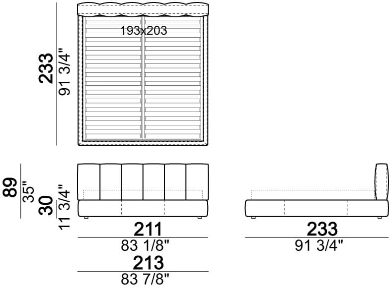 Двуспальная кровать с мягким изголовьем Arketipo Milky Way ARCH-00039095 - Вид №8