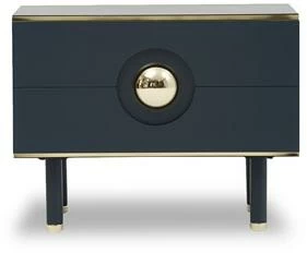 Enza Home Тумбочка прикроватная лакированная прямоугольная с ящиками Ottavia