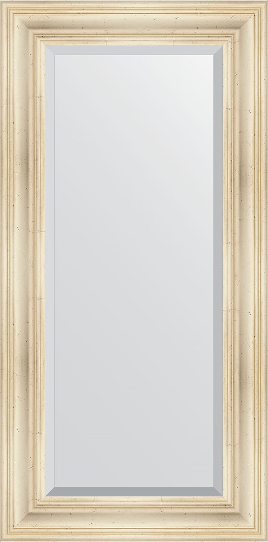 BY 3497 Зеркало с фацетом в багетной раме - травленое серебро 99 mm EVOFORM Exclusive