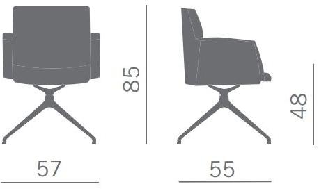 Kastel Кресло вращающееся на козелке с подлокотниками Kribio sun-id-1513742 - Вид №1