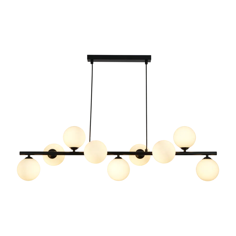 Люстра подвесная Galana 9 ламп 22 м² цвет черный/белый KREAFORTA STLM-2066986 - Вид №1