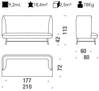 Moroso Съемный диван из ткани с высокой спинкой Gimme shelter sun-id-1467777 - Вид №3