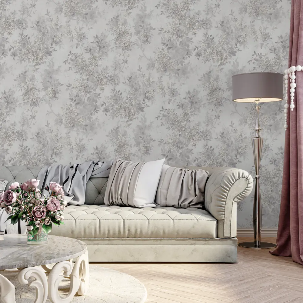 Обои флизелиновые Palitra Life Nancy серые 1.06 м PL71889-46 STLM-2093479 - Вид №2
