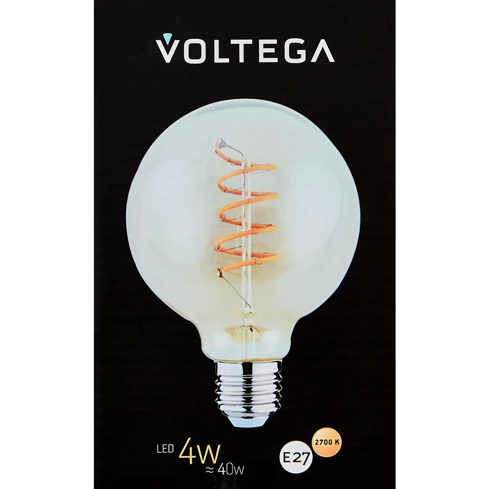 Декоративная филаментная лампа Voltega G95 тонированная 4Вт E27 89345979 STLM-0910941 - Вид №3