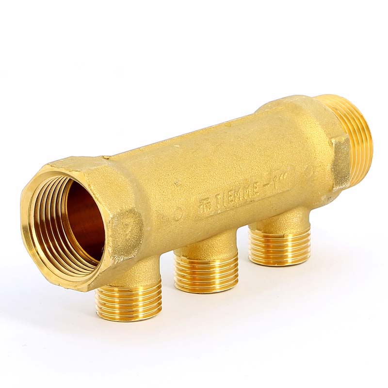 Коллектор НВ 1" TIEMME 3 выхода 1/2"Н 36мм 1910007 - Вид №4