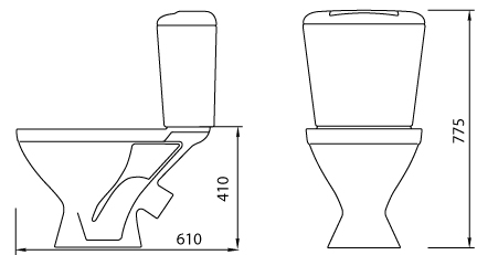 1015337 Компакт унитаз с бачком Белый Лобненский Стройфарфор  Россия  - Вид №1