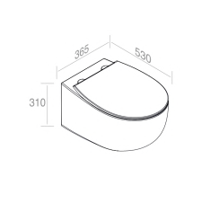 S555T0R0V6.101 Подвесной унитаз настенный Белый матовый A. e T. Italia Dot Италия AeT ITALIA DOT 2.0 - Вид №3