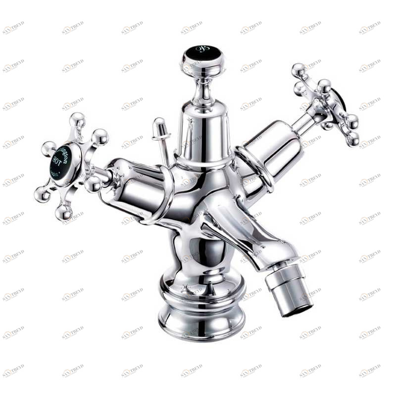 Смеситель для биде на 1 отверстие Regent, с донным клапаном [BIR13 BLA] Regent Burlington T15-QT BLA, T3 BLA, T4B