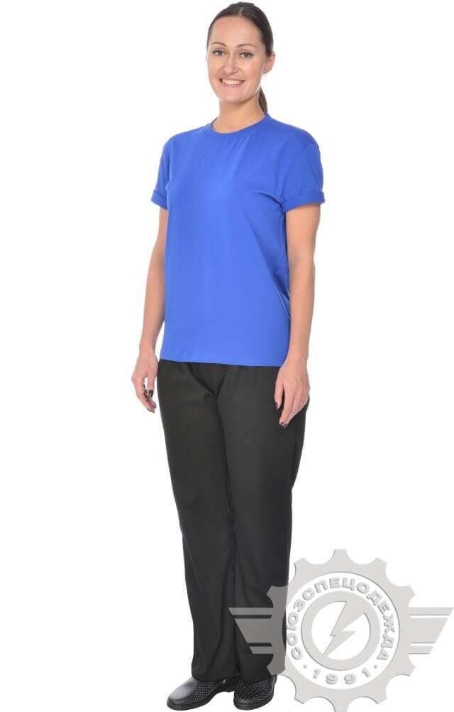 4958295 Футболка василек  Одежда для официантов  размер XS (42-44) Спецодежда  - Вид №10