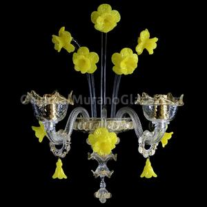 1232 ORIGINALMURANOGLASS Настенный светильник Бра Джинестра - Флорал - муранское стекло OMG 25 см