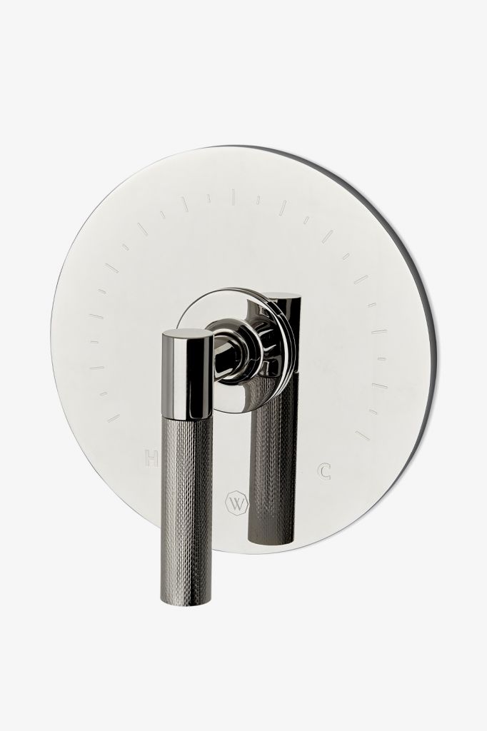 BTH22C Круглый термостатический регулирующий клапан серии Bond Union с гильошированной рычажной ручкой Waterworks