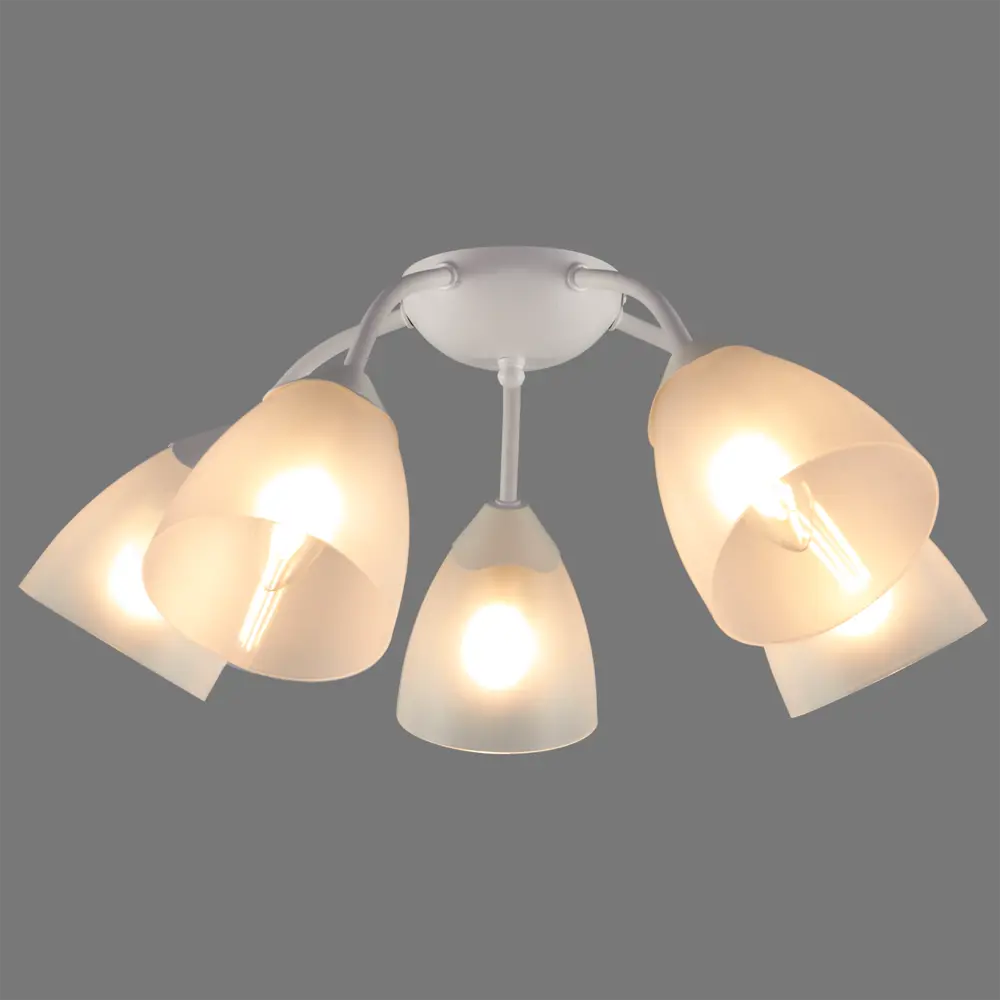 Люстра потолочная Vitaluce Найс 5 ламп 15м² Е14 цвет белый матовый STLM-2005250 - Вид №4