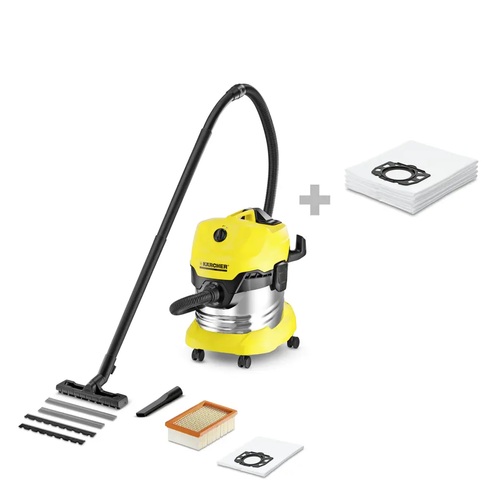 Пылесос Karcher WD 4 Premium, 1000 Вт, 20 л STLM-2185779