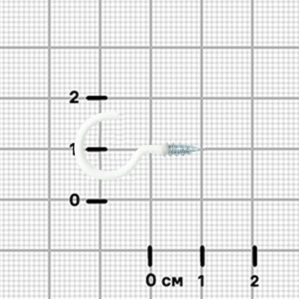 Шуруп-крюк 3x10 мм сталь RAL9003 15 шт Santreyd STLM-2032134 - Вид №1