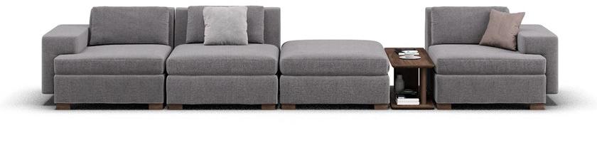 DE.CI Прямоугольный журнальный столик из орехового дерева Claw 12-basc-100 - Вид №4