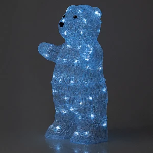 89367758 Светящаяся новогодняя фигура "Медведь с шарфом" IP44 8 режимов 23x19x44см STLM-1480987