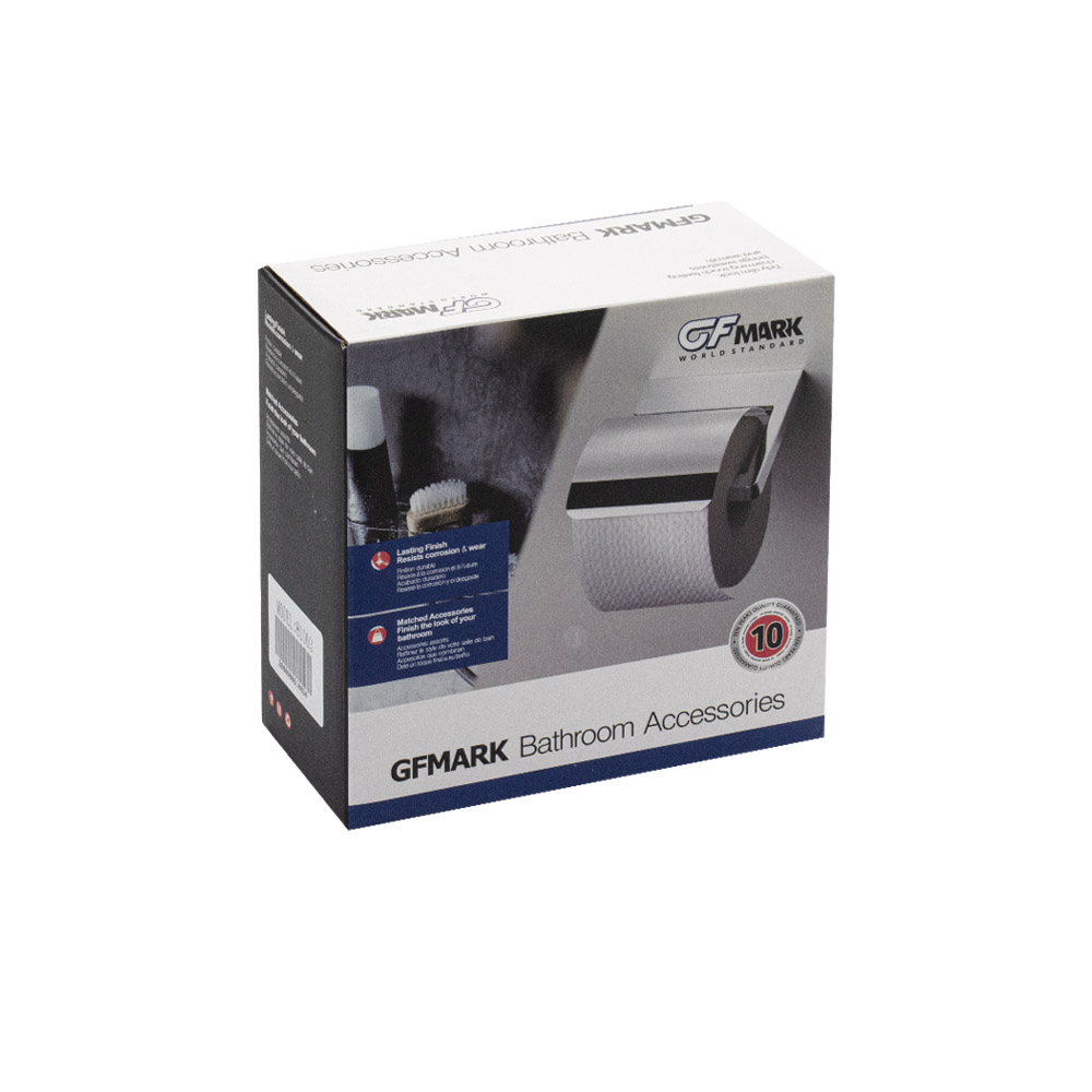 GFmark - Держатель туалетной бумаги с экраном, из нержавеющей стали с резным креплением, код: 81003  - Вид №2