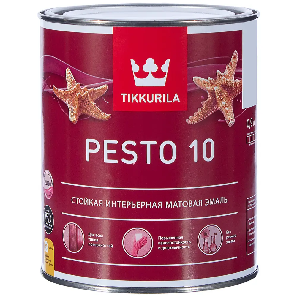 Эмаль Tikkurila Pesto 10 матовая для интерьеров и фасадов 14195881 STLM-1455867 - Вид №1