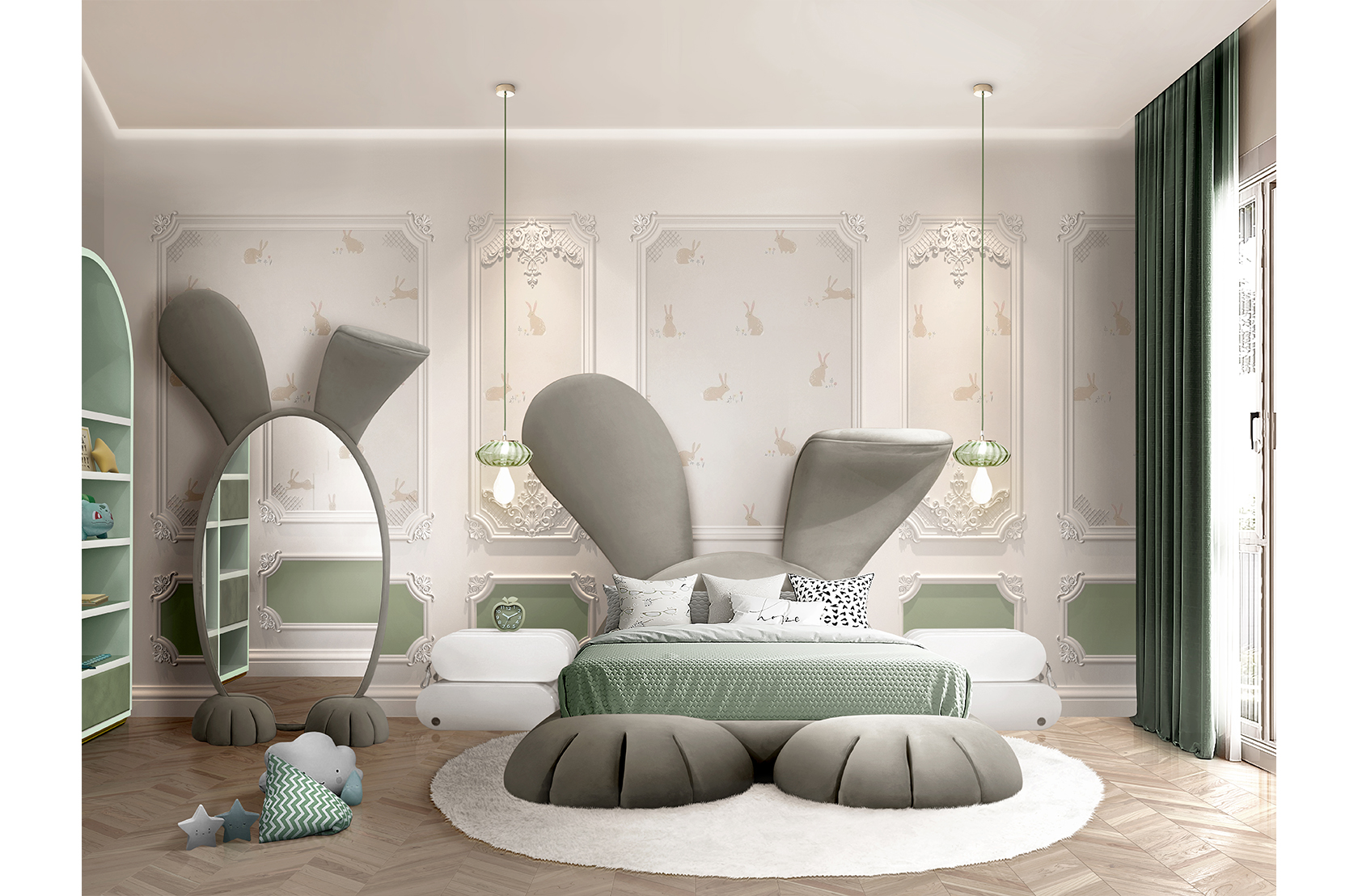 CIST375 Зеркала для детской Кролик Circu  - Вид №6