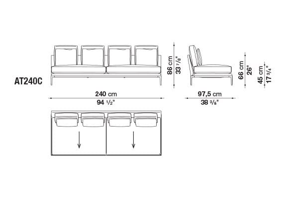 Кожаный диван B&B Italia Атолл ARCH-00112726 - Вид №54