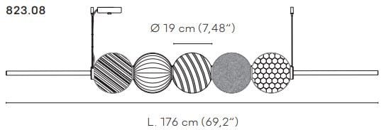 Подвесной светильник из дутого стекла VENINI Abaco ARCH-00004699 - Вид №2