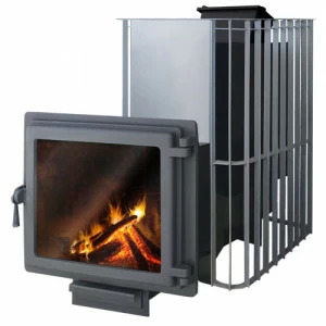 Печь для бани Этна Шторм 18 (Панорама) с закрытой каменкой