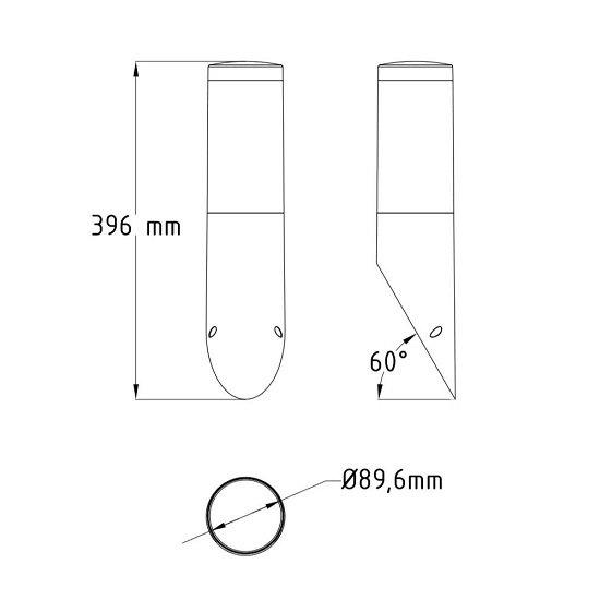 Уличный светильник настенный с белым плафоном черный "Орхидея" 400-000-123 HOROZ ОРХИДЕЯ 00-3898458 Белый;черный  - Вид №1
