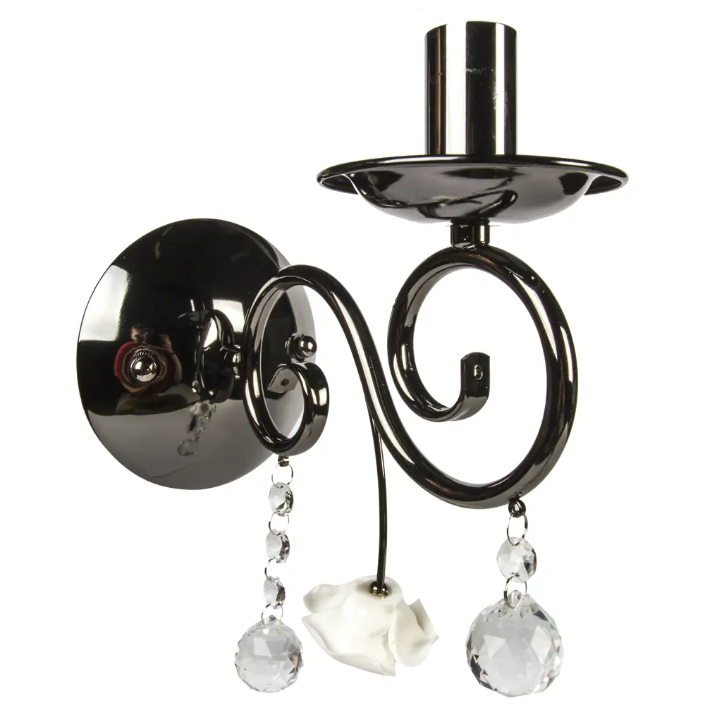 Бра Ales 1xE14x60 Вт, металл, цвет чёрный Santreyd STLM-2052714