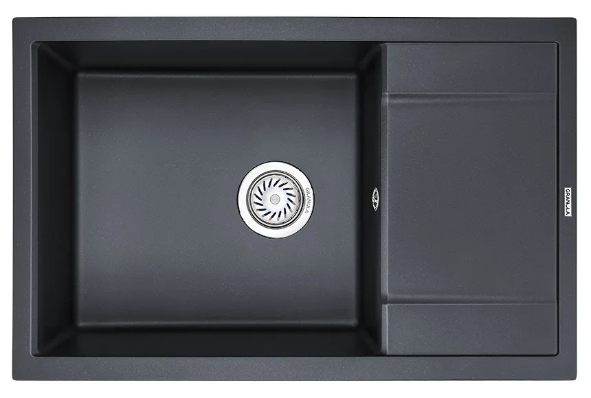 7805, ШВАРЦ (чёрный металлик), кухонная мойка, кварц GRANULA 7805-ST173 - Вид №1