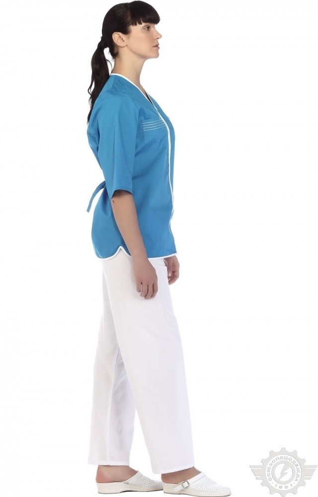 66185 Куртка "Сервис" темно-голубая  Медицинская одежда  размер 58/158-164 Спецодежда  - Вид №8